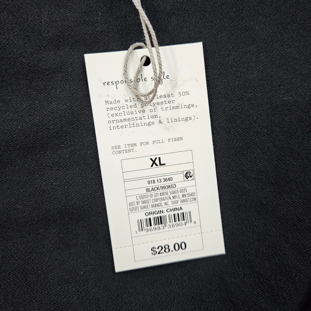 a new day Long Duster Cardigan in Black Women’s Size XL - Picture 8 of 8